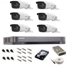 Kit supraveghere complet HikVision 6 camere IR 40 m MK613