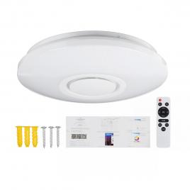 Plafoniera LED RGB MECO, 114 LED-uri, Bluetooth, Muzica, Telecomanda, 125 lm, 3000-6500K, 36 x 8 cm