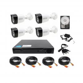Sistem supraveghere CCTV kit DVR 4 camere exterior/interior, 1 HDMI, 220 volti, izowe