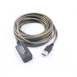 Cablu Prelungitor USB cu Repetor, Gri, Lungime 5m – Ideal pentru Imprimanta sau Scanner