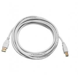 Cablu USB A Tata - USB B Tata, Alb, Cablu Imprimanta, 3m Lungime - Ideal pentru Scanner, HDD extern, Hub USB