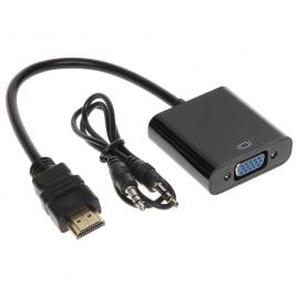Convertor HDMI-VGA cu Transmitere Audio - pentru PC, Laptop, Monitor LCD, Console