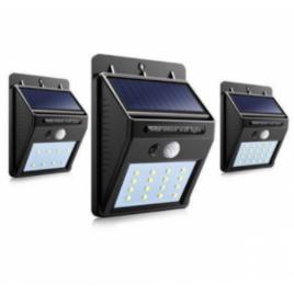 Set 3 lampi solare cu 30 led, senzor de miscare si senzor de lumina