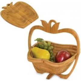 Cos pliabil din lemn pentru fructe si legume
