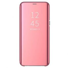 Husa Huawei Honor 10 Lite (2019) Clear View Flip Mirror Stand Rose