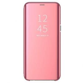Husa compatibila cu Samsung Galaxy A72 Clear View Flip Mirror Stand Roz/Pink