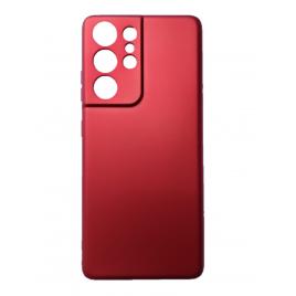 Husa compatibila cu Samsung Galaxy S21 Ultra - Silicon Slim Rosu
