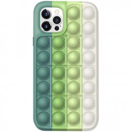 Husa pentru Apple iPhone 11 Pro Push Bubble Protection Interactive Pop It Now Jucarie Antistres Trendy Colorful Invogue Verde