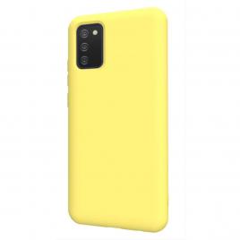 Husa protectie pentru Samsung Galaxy A02S ultra slim din silicon Galbensilk touch interior din catifea