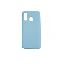 Husa silicon soft-touch compatibila cu Samsung Galaxy A20e Milky Blue