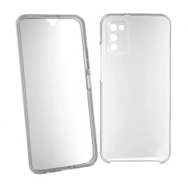 Husa 360 compatibila cu Samsung Galaxy A03s Transparent fata si spate
