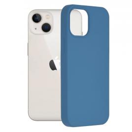 Husa Liquid soft touch compatibila cu Apple IPhone 13 Albastru ALC