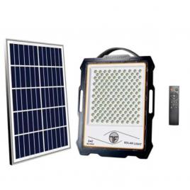 Proiector led premium cu panou solar si senzor miscare, 300w, 236 led, telecomanda