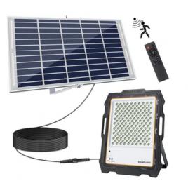 Proiector led cu panou solar si senzor miscare, 100w, 82 led, telecomanda