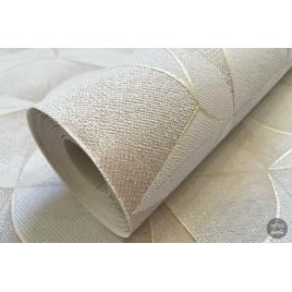 Tapet MallDeco de vinil Prisma Décor bej Art.1473/2 pentru dormitor hol sau living dimensiune rola 1.06m x 1005m