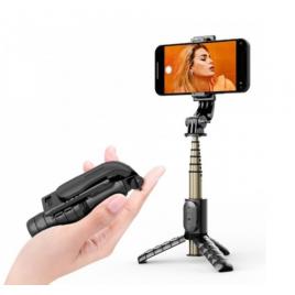 Selfie stick tripod rotatie 360 q10, bluetooth, telecomanda