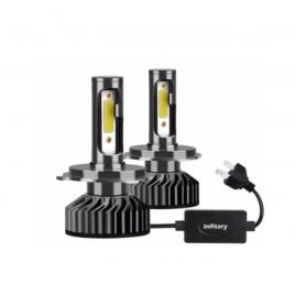 Set 2 becuri led auto f2, 100w, h7 h11 h1 h4, 10000lm, ventilator racire