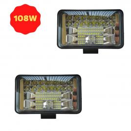 Set 2 x proiector led off road 108w 2 faze, 8000 lumeni, atv, auto