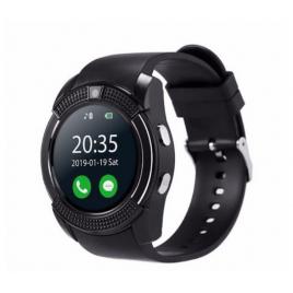 Ceas smartwatch v8 cu functie apelare, sms, camera, bluetooth, android, negru