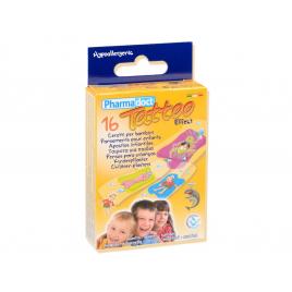 Set 16 plasturi tattoo pentru copii, 2 dimensiuni, Pharmadoct