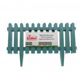 Gardulet decorativ pentru gradina, plastic, verde, 220 x 34 cm, set 4 buc