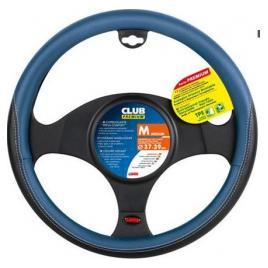 Husa volan Club marimea M 37-39 cm negru cu albastru Lampa