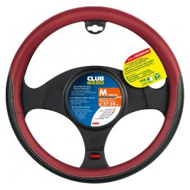 Manson volan Club Premium - M - and Oslash 37/39cm - Negru/Rosu