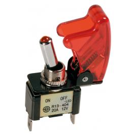 Intrerupator cu protectie iluminat cu led 12V-20A - Rosu