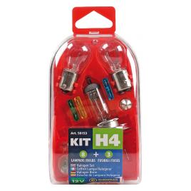Kit becuri si sigurante 11buc 12V - halogen H4 P43