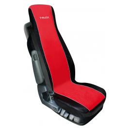 Husa scaun camion Elisa-2 poliester/imit. piele 1buc - Rosu/Negru