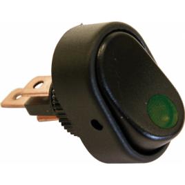 Intrerupator basculant cu LED 12V - 30A - Verde