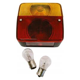 Lampa stop spate cu 4 functii + 2 becuri 11x10x5cm 1buc. - 12V