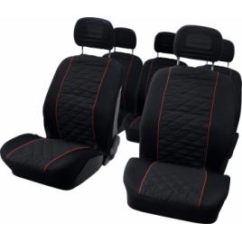 Huse scaun MPV Carpoint 10buc - Negru/Rosu
