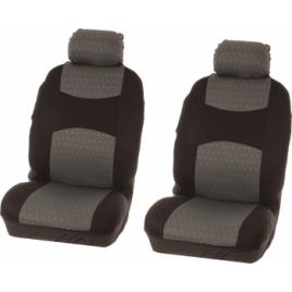 Huse scaun fata Chicago Carpoint 2buc - Negru/Gri