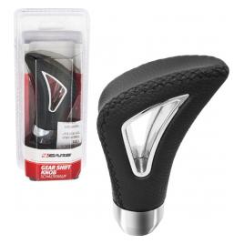 Maner schimbator viteza imitatie piele Gear negru 4Cars