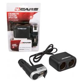 Priza dubla bricheta cu USB 12/24V 4Cars