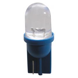 Bec tip LED 12V 5W soclu plastic T10 W2 1X9 5d 2buc Carpoint - Albastru focalizat