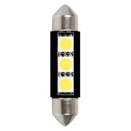 Bec Hyper-Led9 - 3SMD 24/28V sofit 10x39mm soclu SV8 5-8 2buc - Alb