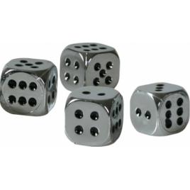 Ornamente capacele valve California-Dices 4buc - Crom