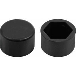 Ornamente prezoane silicon 20buc - Hex 17mm - Negru