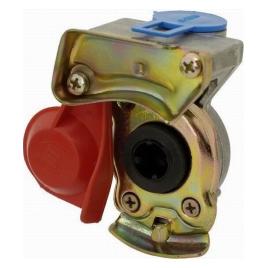 Cupla aer pneumatica cu supapa 22mm Kamar - Tata - Rosu