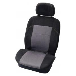 Huse scaun fata Suede 4buc - Negru/Gri