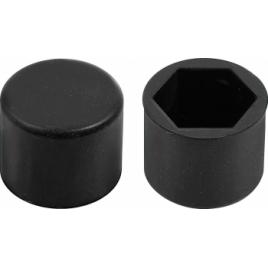 Ornamente prezoane silicon 20buc - Hex 21mm - Negru