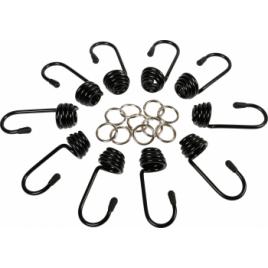 Set carlige si cleme fixare metal 10buc pt cordon cauciucat and Oslash 10mm