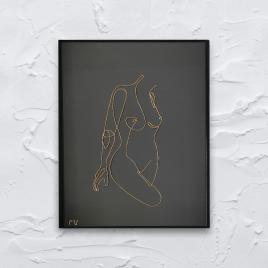 Tablou femeie nud, 30x40cm