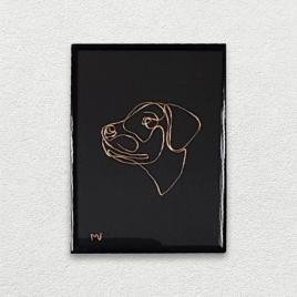 Tablou câine labrador, 18×24 cm