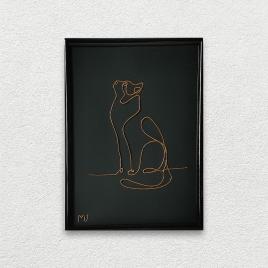 Tablou pisică, 18×24 cm