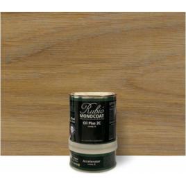 Set ulei lemn interior si accelerator Rubio RMC Oil Plus 2C Oyster 350ml