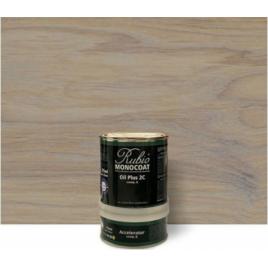 Set ulei lemn interior si accelerator Rubio RMC Oil Plus 2C Sky Grey 350ml
