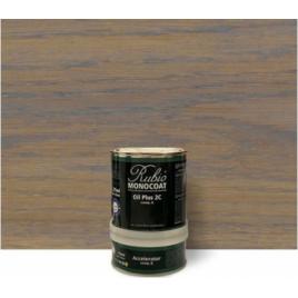 Set ulei lemn interior si accelerator Rubio RMC Oil Plus 2C Slate Grey 350ml